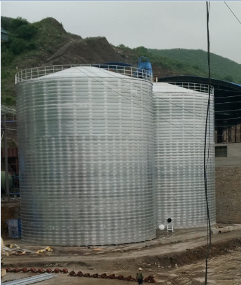 阳城粮食钢板仓的安装全过程不用热焊接